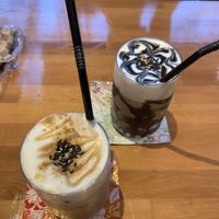 Sesame cappuccino and chai   at Gomacro in Kyoto