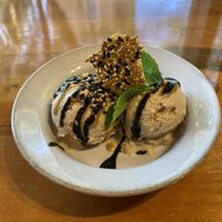 White sesame ice cream  at Gomacro in Kyoto