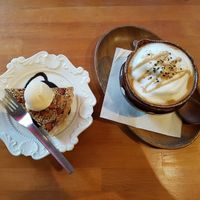 Sesame Tart and Chai Latte! at Gomacro in Kyoto
