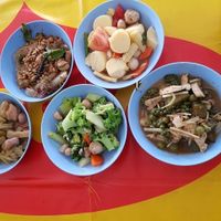 Selction of dishes. at Veg Buffet in Chanthaburi