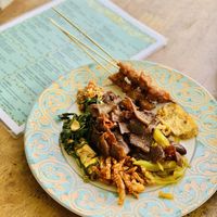 Nasi Campur without rice. at Giridhari in Kuta
