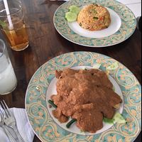 nasi goreng and gado gado at Giridhari in Kuta