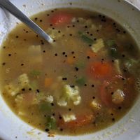 Veggie soup at Giridhari in Kuta