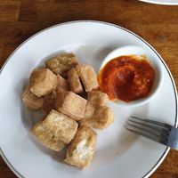 Fried tofu at Giridhari in Kuta
