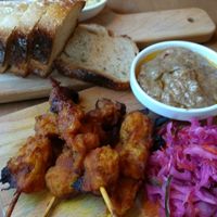 satay skewers at The Brook in East London