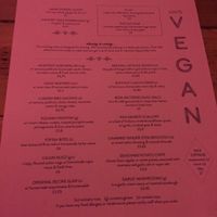 Evening menu at The Brook in East London