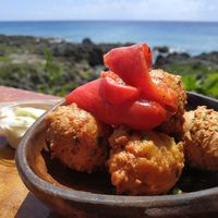 Pumpkin fritters at Vivo Cafe & Restaurant in West Bay