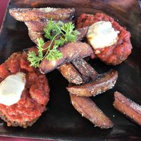 ChickVeg Parmigiana, Truffle Potatoes are SO good at Vivo Cafe & Restaurant in West Bay