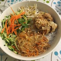 Vermicelli with Shredded & Spring Rolls at Inala Vegan Restaurant in Inala