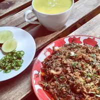 Vegan Haleem a take on Arab and Nizam cuisine! at Terrasen Cafe in Hyderabad