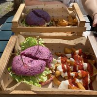 Colorful burgers  at Flower Burger - Viale Vittorio Veneto in Milan