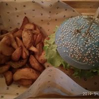 Ocean burger - new taste with quinoa burger and spirulina algae sandwich - great taste :) at Flower Burger - Viale Vittorio Veneto in Milan