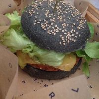 Panino nero at Flower Burger - Viale Vittorio Veneto in Milan