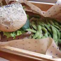 Mushroom burger and wakame
 at Flower Burger - Viale Vittorio Veneto in Milan