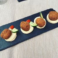 Falafel with hummus at BuenaVida Vegan in Tenerife