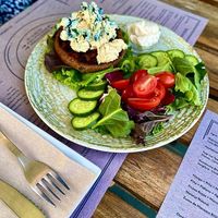 Yellow submarine without bread 🍔 at BuenaVida Vegan in Tenerife