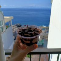 The best way to start my day is enjoying  ocean view with my favorite dessert 🌞❤️🌞❤️🌞❤️ at BuenaVida Vegan in Tenerife