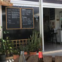 Outside the restaurant   at BuenaVida Vegan in Tenerife