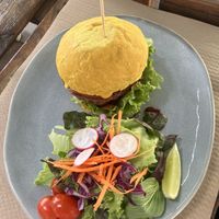 Beyond special burger  at BuenaVida Vegan in Tenerife