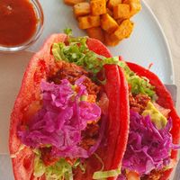 Tacos at BuenaVida Vegan in Tenerife