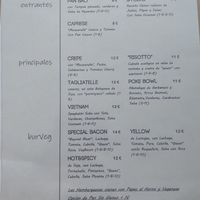 In house menu at BuenaVida Vegan in Tenerife