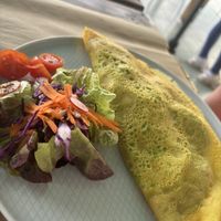 Chickpea crepe   at BuenaVida Vegan in Tenerife