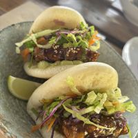 Tempeh bao bun   at BuenaVida Vegan in Tenerife