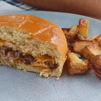 Cheese burger at BuenaVida Vegan in Tenerife