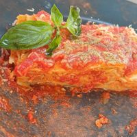 Lasagna at BuenaVida Vegan in Tenerife