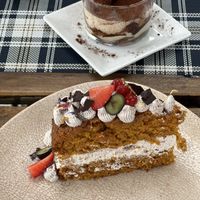 Vegan Tiramisu and Carrot cake 🍰   at BuenaVida Vegan in Tenerife