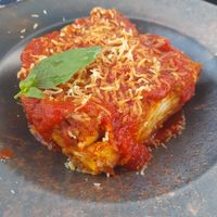 Lasagna at BuenaVida Vegan in Tenerife