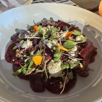 Beetroot carpaccio   at BuenaVida Vegan in Tenerife
