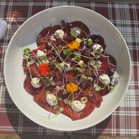 Beetroot carpaccio   at BuenaVida Vegan in Tenerife