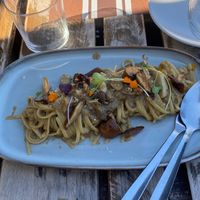 Linguine Mushroom at BuenaVida Vegan in Tenerife