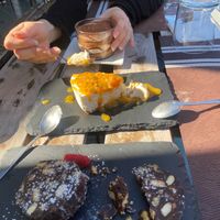 Tiramisu, Cheesecake, and Chocolate 'Salami' at BuenaVida Vegan in Tenerife