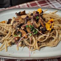 January 2026 - mushroom linguine at BuenaVida Vegan in Tenerife