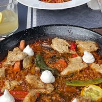 paella and spaghetti at BuenaVida Vegan in Tenerife