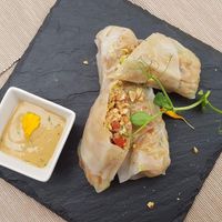 Spring rolls with quinoa at BuenaVida Vegan in Tenerife