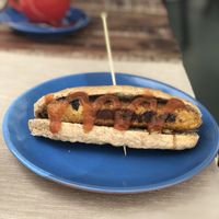 Hotdog at BuenaVida Vegan in Tenerife