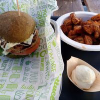 Green Sea and oven Potatoes at BuenaVida Vegan in Tenerife