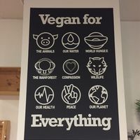 Sign inside at BuenaVida Vegan in Tenerife
