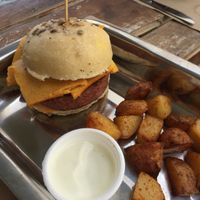 The beyond burger was amazing at BuenaVida Vegan in Tenerife