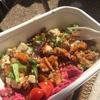 Half eaten ‘pocket bowl’ salad at BuenaVida Vegan in Tenerife