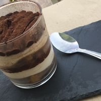 tiramisu at BuenaVida Vegan in Tenerife