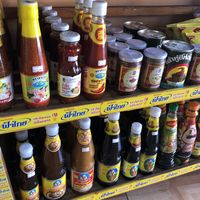 Vegan sauces at Dtrairatanrap ร้านอาหารเจ กวนอู in Chiang Mai