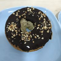 Chocolate vegan doughnut  at Toque de Canela in Zaragoza