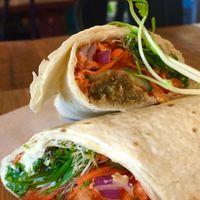 Falafel wrap at The Dharma Hub in Frankston
