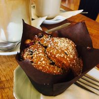 Choc berry Vegan muffin at The Dharma Hub in Frankston