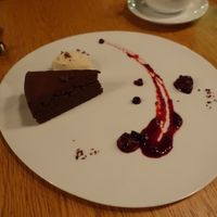 Chocolate cake with vanilla icecream at 8ablish in Tokyo