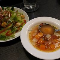 soup and salad at 8ablish in Tokyo